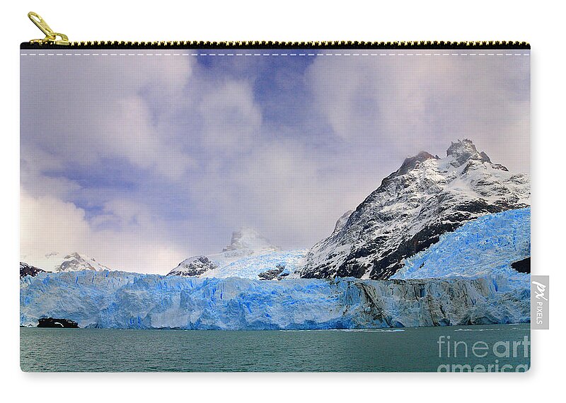 Glacier Zip Pouch featuring the photograph Glacier Spegazzini II by Bernardo Galmarini