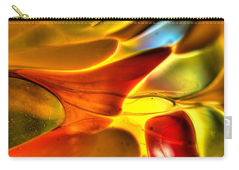 Colored Zip Pouch featuring the photograph Glass and Light by Charles Hite