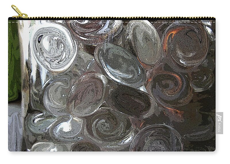 Glass Zip Pouch featuring the digital art Glass in glass 2 by Mary Bedy