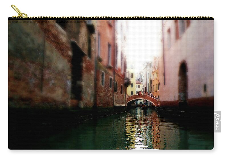 Gliding Along The Canal Zip Pouch featuring the photograph Gliding Along the Canal by Micki Findlay
