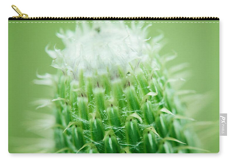 Thistle Zip Pouch featuring the photograph Glowing Thistle by Shane Holsclaw