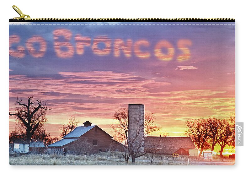 Broncos Carry-all Pouch featuring the photograph Go Broncos Colorado Country by James BO Insogna