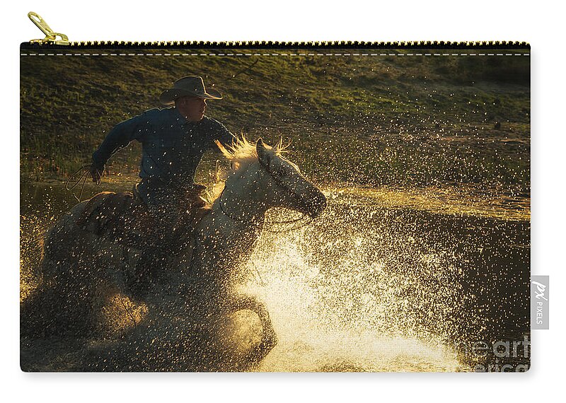 Cowboy Zip Pouch featuring the photograph Go Cowboy by Ana V Ramirez