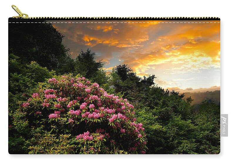 God's Bouquet Zip Pouch featuring the photograph God's Bouquet At Sunset by Randall Branham