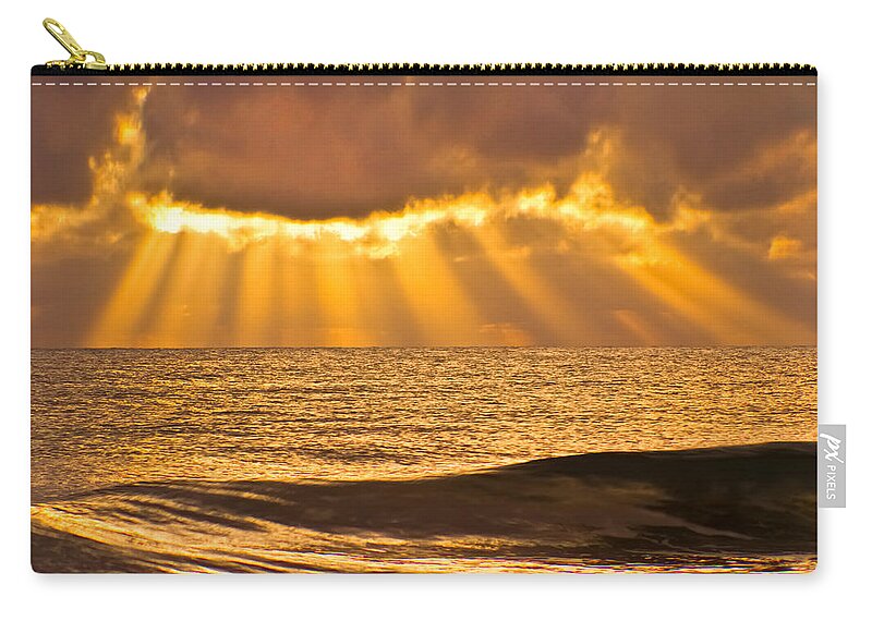 Clouds Zip Pouch featuring the photograph God's Eyelashes by Debra and Dave Vanderlaan