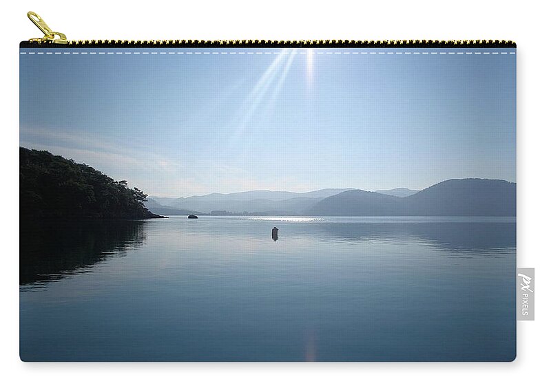 Akyaka Zip Pouch featuring the photograph Gokova Bay by Taiche Acrylic Art