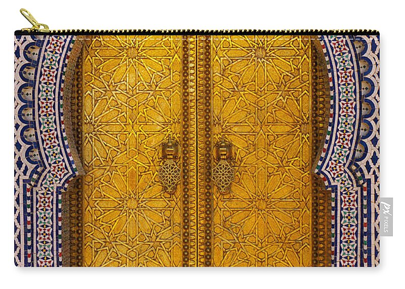 Africa Zip Pouch featuring the photograph Golden door by Ivan Slosar
