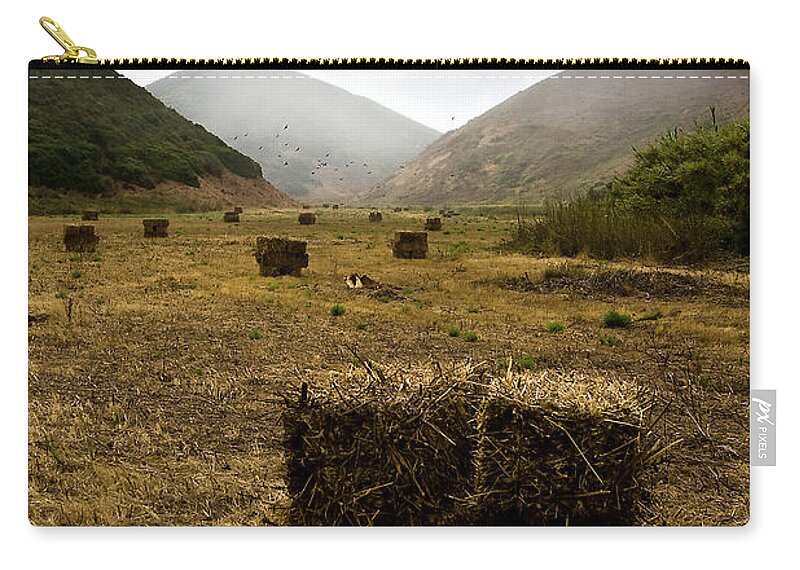 Landscape Zip Pouch featuring the photograph Golden fields by Jorge Maia