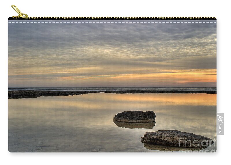 Abstract Zip Pouch featuring the photograph Golden Horizon by Stelios Kleanthous