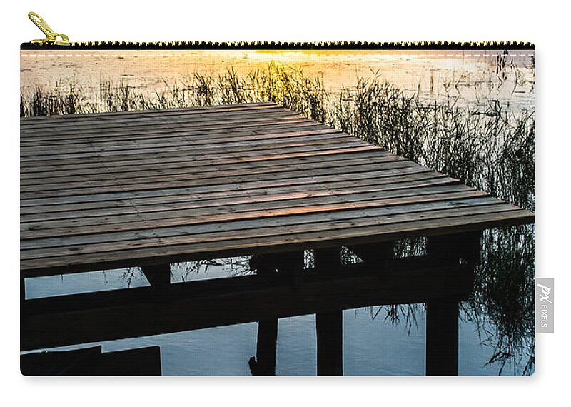 Fishing Zip Pouch featuring the photograph Golden Light by Parker Cunningham