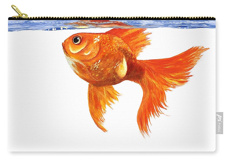 Goldfish Carry-all Pouch featuring the painting Goldfish by Donna Tucker