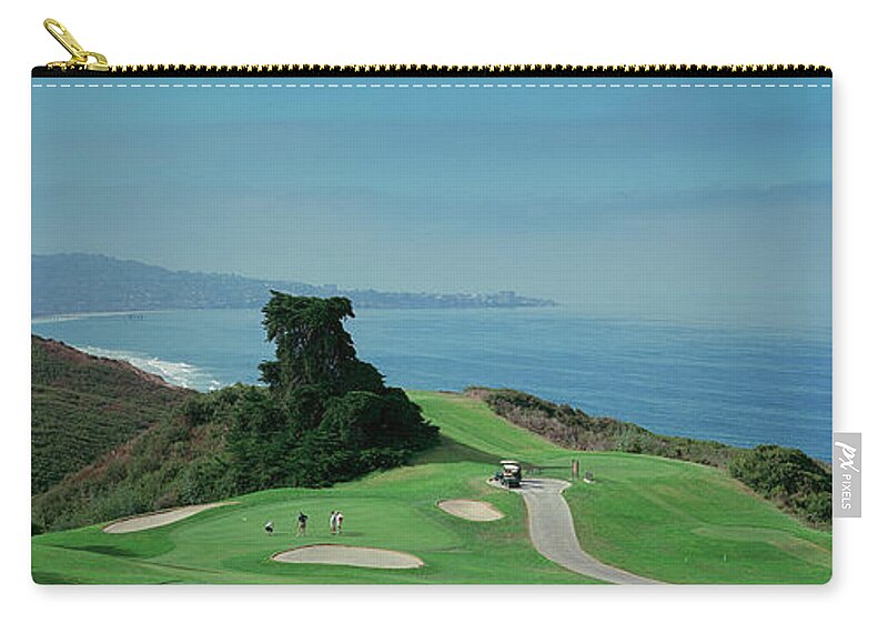 Photography Zip Pouch featuring the photograph Golf Course At The Coast, Torrey Pines by Panoramic Images
