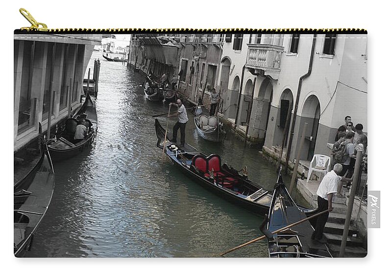 Gondolier Carry-all Pouch featuring the photograph Gondolier by Laurel Best