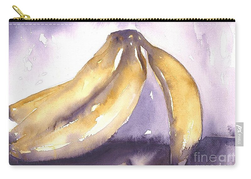 Owl Zip Pouch featuring the painting Gone Bananas 2 by Sherry Harradence