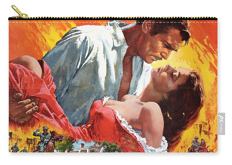 Movie Poster Carry-all Pouch featuring the photograph Gone With the Wind - 1939 by Georgia Fowler