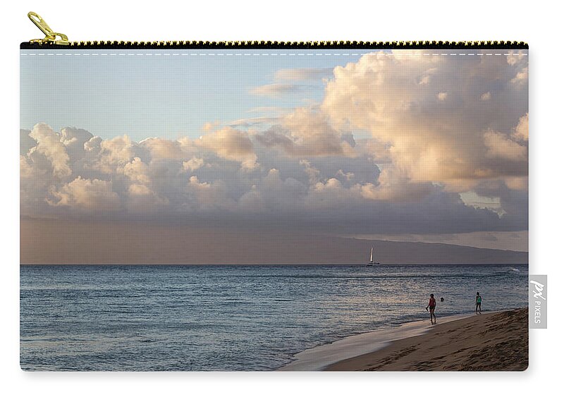 Beach Zip Pouch featuring the photograph Good Times On Maui by Heidi Smith