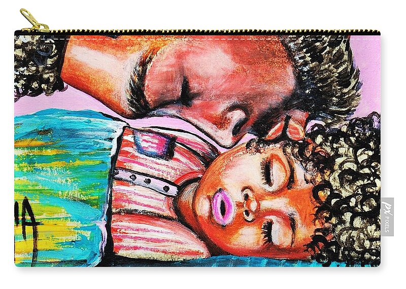 Artbyria Zip Pouch featuring the photograph Goodnight Kiss by Artist RiA