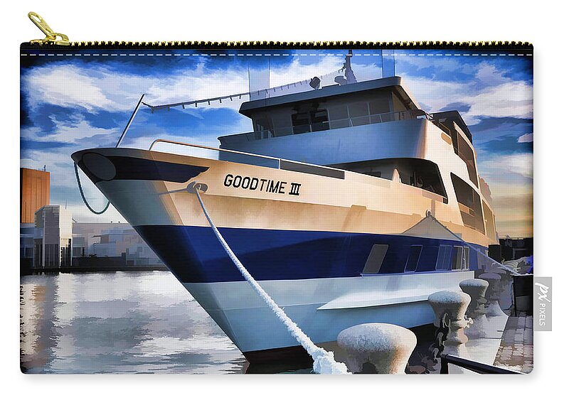 Goodtime Iii Zip Pouch featuring the photograph Goodtime III - Cleveland Ohio by Mark Madere