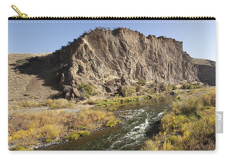 Feb0514 Zip Pouch featuring the photograph Goose Rock Above John Day River Oregon by Michael Durham