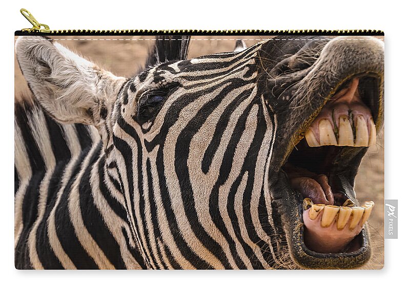 Africa Zip Pouch featuring the photograph Got Dental? by Mark Myhaver