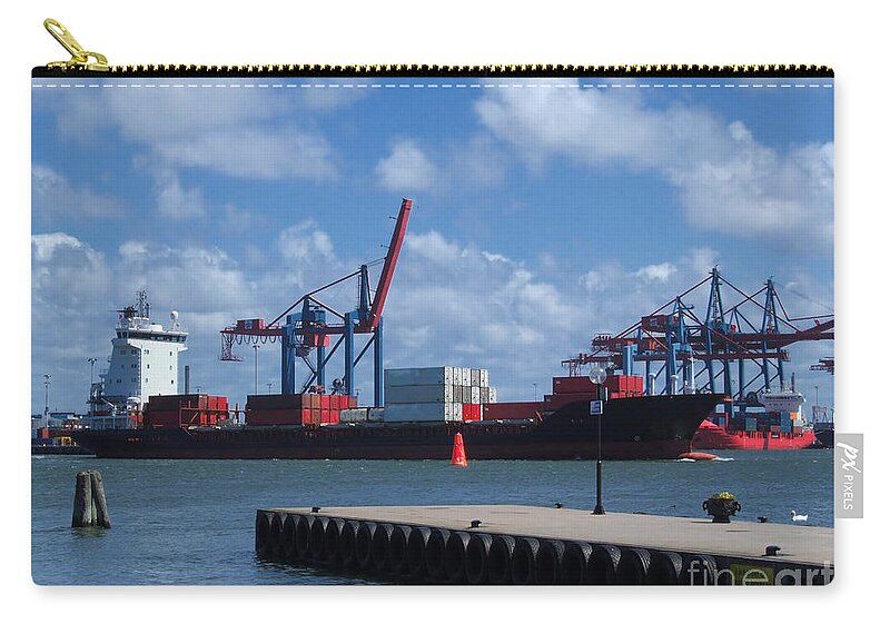 Boat Zip Pouch featuring the photograph Gothenburg harbour by Antony McAulay