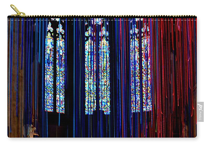 Grace Cathedral Carry-all Pouch featuring the photograph Grace Cathedral with Ribbons by Dean Ferreira
