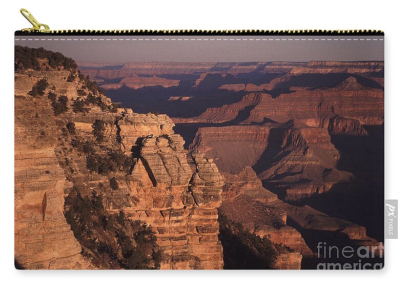 Eroded Zip Pouch featuring the photograph Grand Canyon sunrise by Liz Leyden