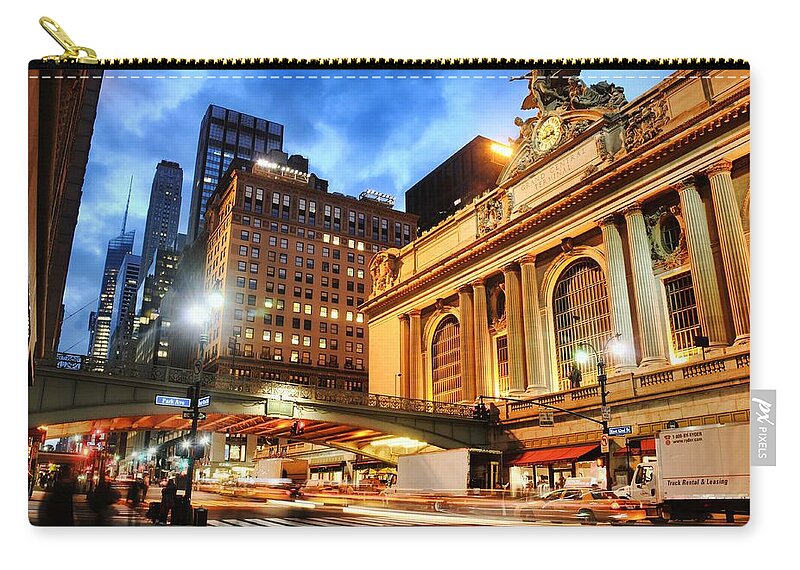 grand Central Terminal Zip Pouch featuring the photograph Grand Dame by Diana Angstadt