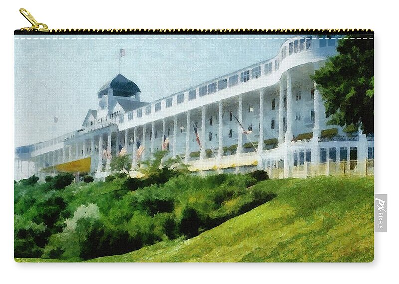 Hotel Carry-all Pouch featuring the photograph Grand Hotel Mackinac Island ll by Michelle Calkins