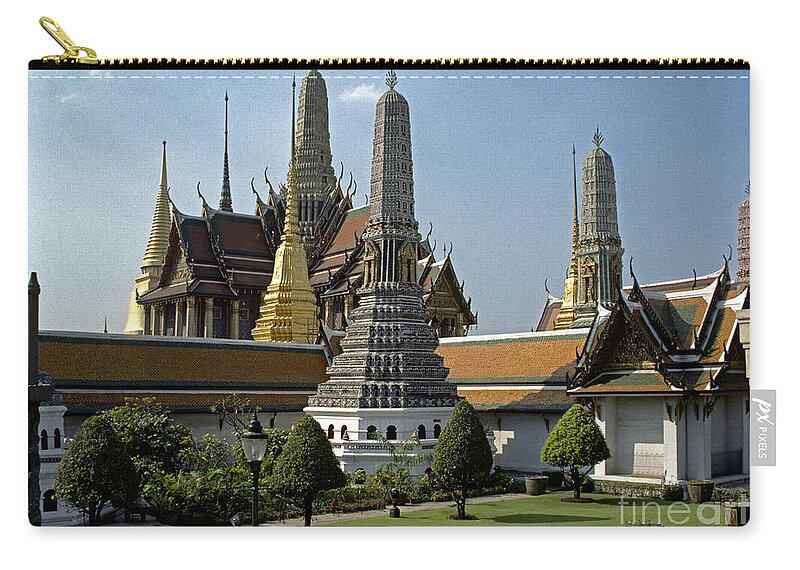 Thailand Zip Pouch featuring the photograph Grand Palace Bangkok by Craig Lovell