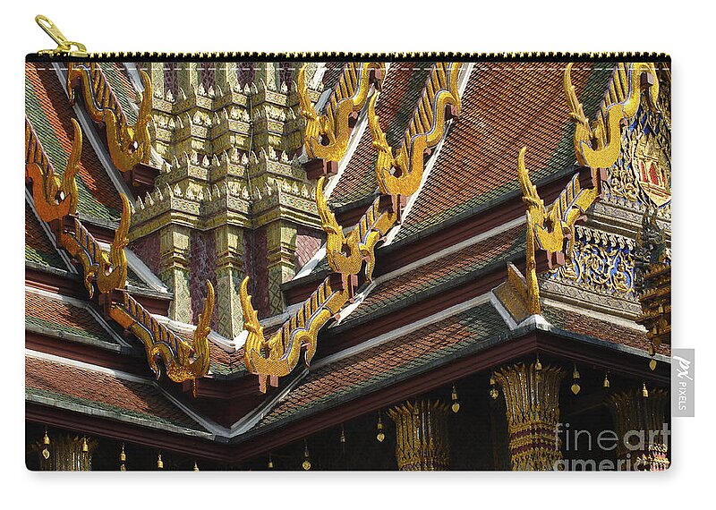 Grand Palace Zip Pouch featuring the photograph Grand Palace Bangkok Thailand 2 by Bob Christopher
