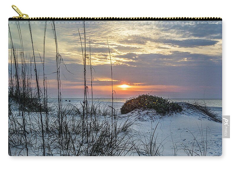 Alabama Zip Pouch featuring the digital art Grass and Mound Sunrise by Michael Thomas