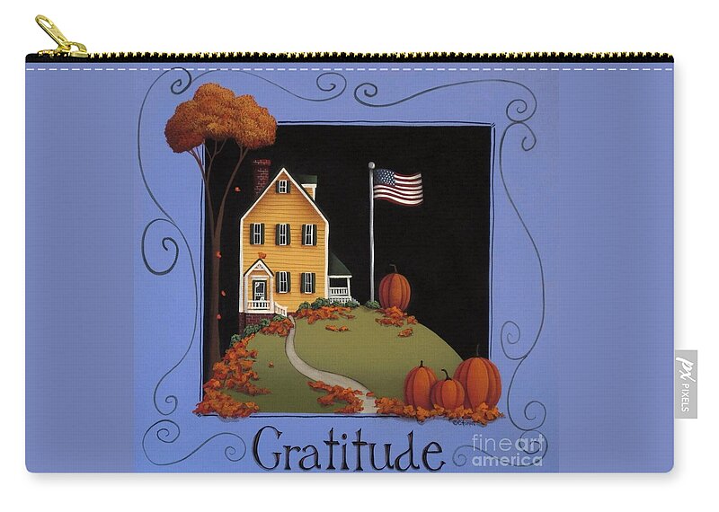 Art Zip Pouch featuring the painting Gratitude by Catherine Holman