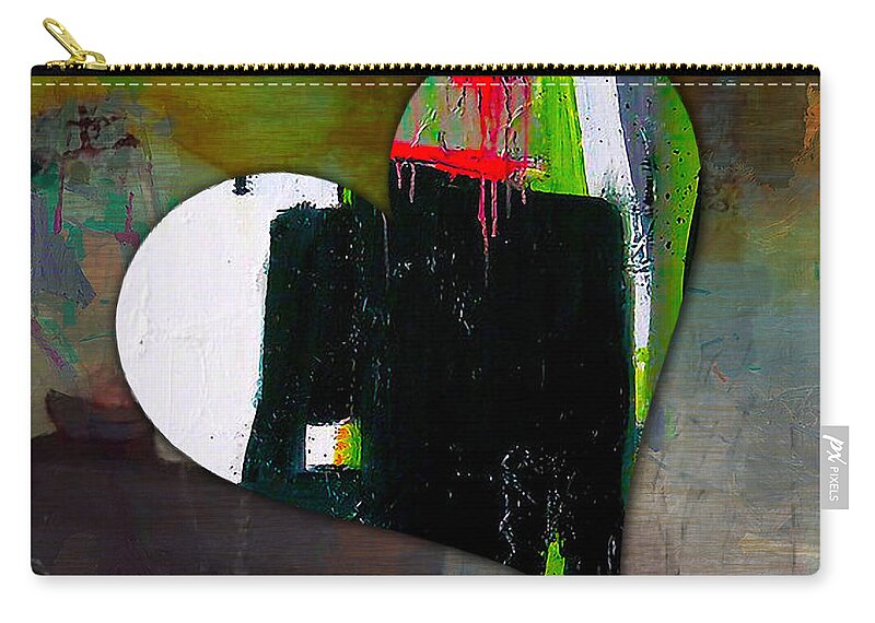 Heart Mixed Media Zip Pouch featuring the mixed media Gratitude by Marvin Blaine