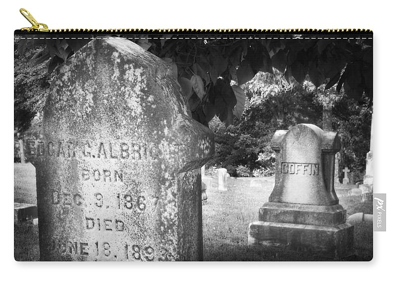 Grave Zip Pouch featuring the photograph Graves at Green Hill Cemetery by Melissa Bittinger