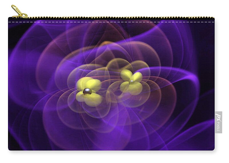 Science Zip Pouch featuring the photograph Gravitational Waves Emitted By Black by Science Source