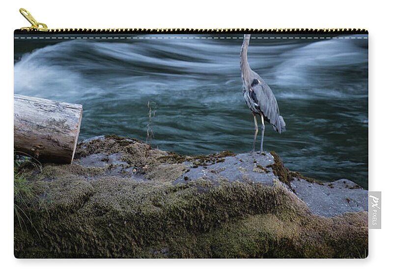 Great Blue Heron Zip Pouch featuring the photograph Great Blue Heron by Belinda Greb