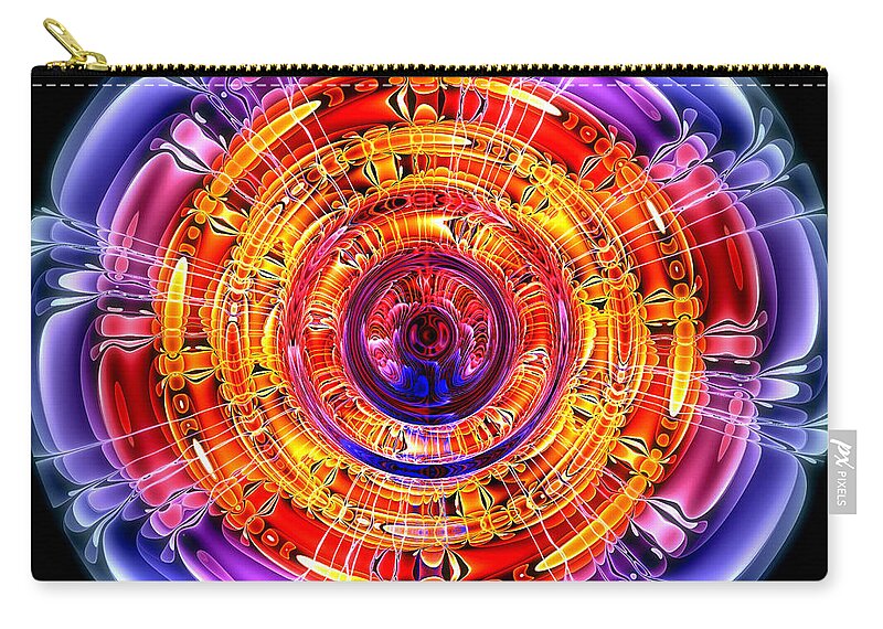 Abstract Zip Pouch featuring the digital art Great Energy by Pete Trenholm
