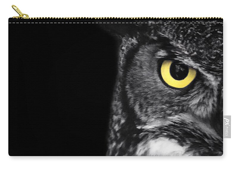 #faatoppicks Zip Pouch featuring the photograph Great Horned Owl Photo by Stephanie McDowell