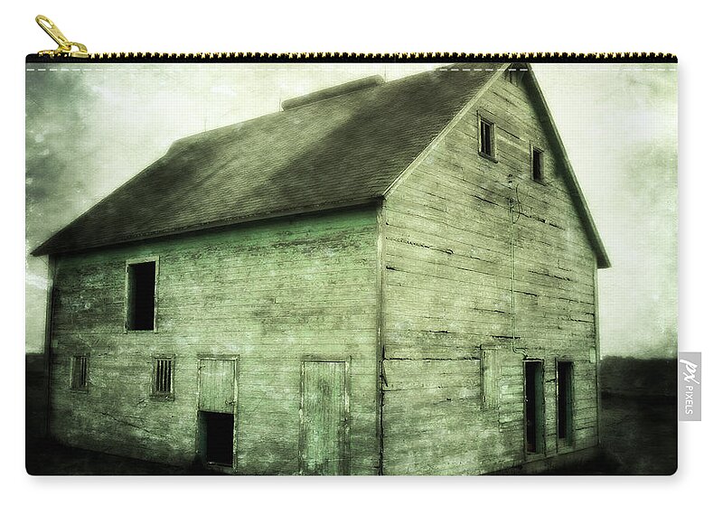 Barn Zip Pouch featuring the photograph Green Barn by Julie Hamilton