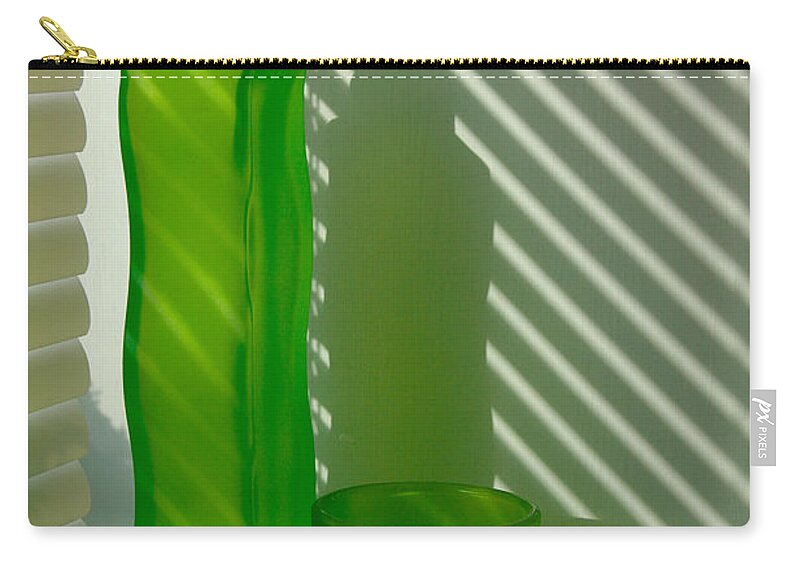 Glass Zip Pouch featuring the photograph Green Green Glass by Randi Grace Nilsberg