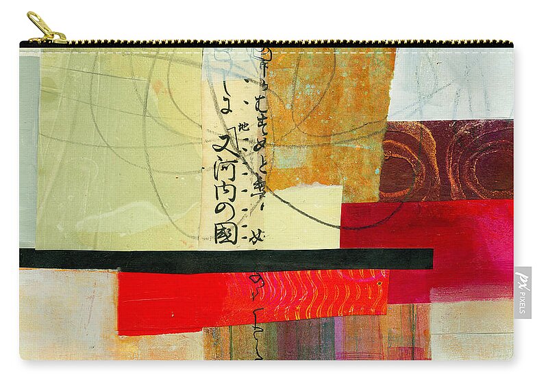 Jane Davies Zip Pouch featuring the painting Grid 2 by Jane Davies