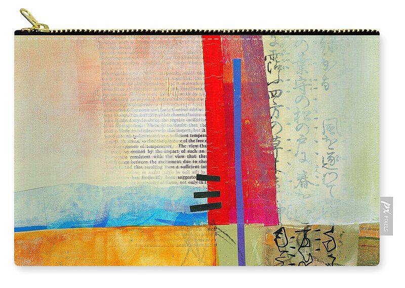 Jane Davies Zip Pouch featuring the painting Grid 3 by Jane Davies