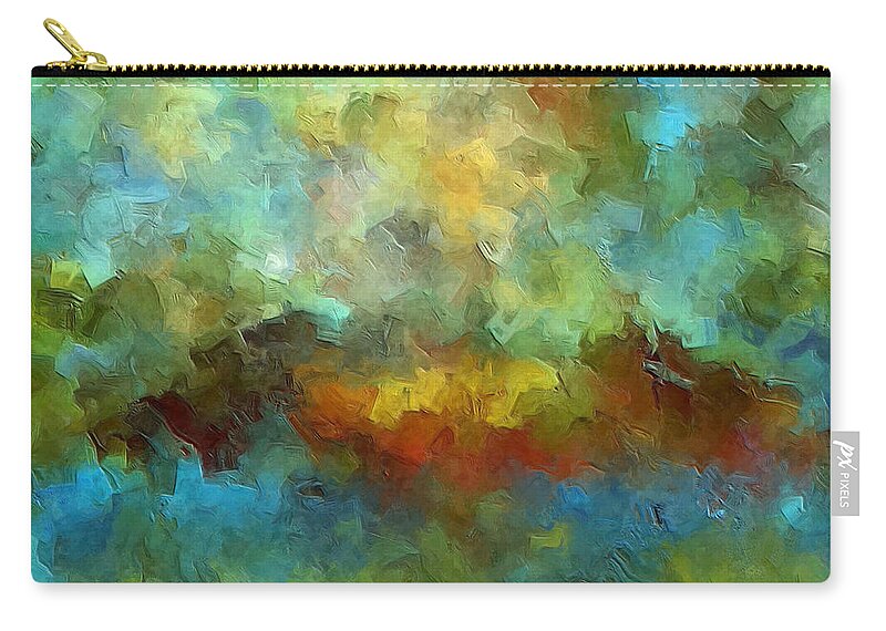 Abstract Art Zip Pouch featuring the painting Grotto by Ely Arsha