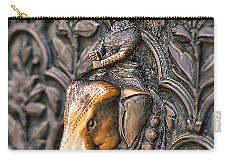 India Zip Pouch featuring the photograph Guardian by Scott Wyatt