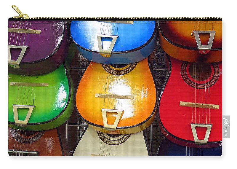 Guitars Carry-all Pouch featuring the photograph Guitaras San Antonio by Rick Locke - Out of the Corner of My Eye