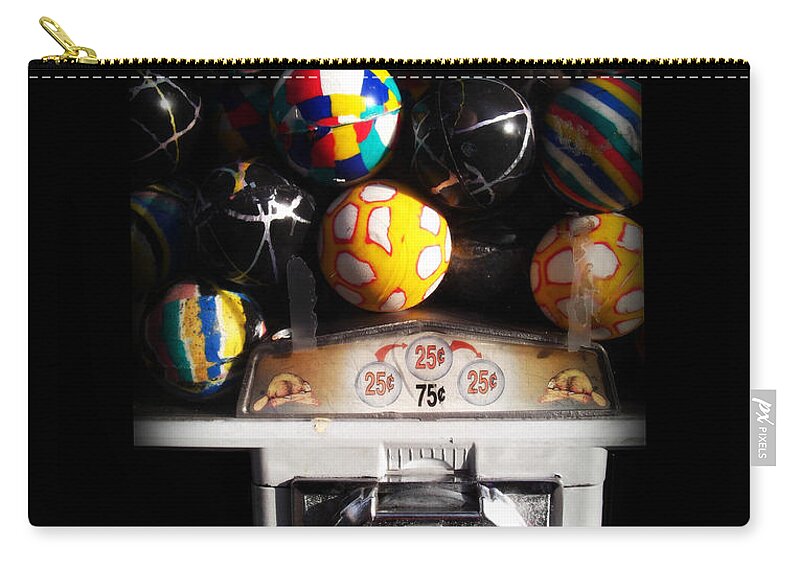 Gumballs Zip Pouch featuring the photograph Series - Gumball Memories 1 - Iconic New York City by Miriam Danar