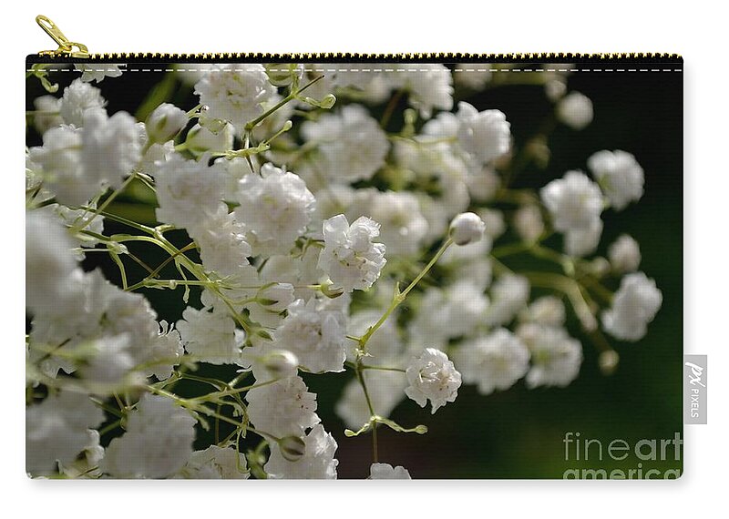 Gypsophilia Zip Pouch featuring the photograph Gypsophilia by Scott Lyons