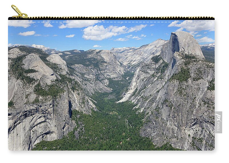 Tranquility Zip Pouch featuring the photograph Half Dome And The Tenaya Valley by John Krzesinski (images By John 'k')