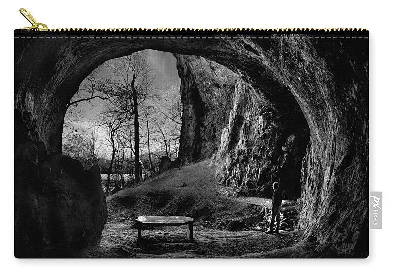 2012 Zip Pouch featuring the photograph Hall of Stone by Robert Charity